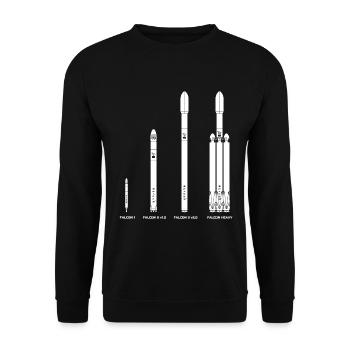 Falcon Rocket Evolution - Unisex Sweatshirt - black - Front - Alina (178cm) & Michal (187cm)