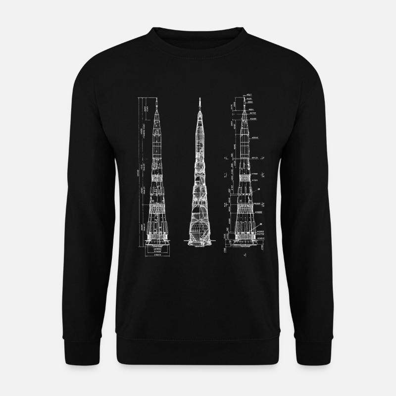 N1 Rakete Sowjetunion - Unisex Pullover - Schwarz