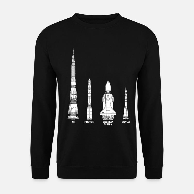 N1 - Proton - Energia/Buran - Sojus - Raketen - Unisex Pullover - Schwarz