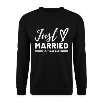 25th wedding anniversary - Unisex Sweatshirt - black - Front - Alina (178cm) & Michal (187cm)