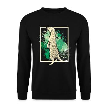 Suricate - Sweat-shirt Unisexe - noir - Devant - Alina (178cm) & Michal (187cm)