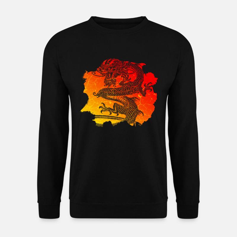 Chinesischer Drache - Unisex Pullover - Schwarz