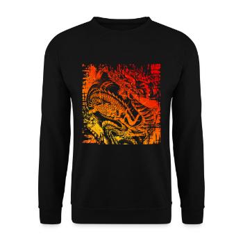 Dragon japonais chinois Fabuleux - Sweat-shirt Unisexe - noir - Devant - Alina (178cm) & Michal (187cm)