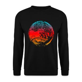 Dragon chinois - Sweat-shirt Unisexe - noir - Devant - Alina (178cm) & Michal (187cm)