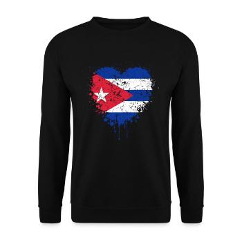 Drapeau de Cuba - Sweat-shirt Unisexe - noir - Devant - Alina (178cm) & Michal (187cm)