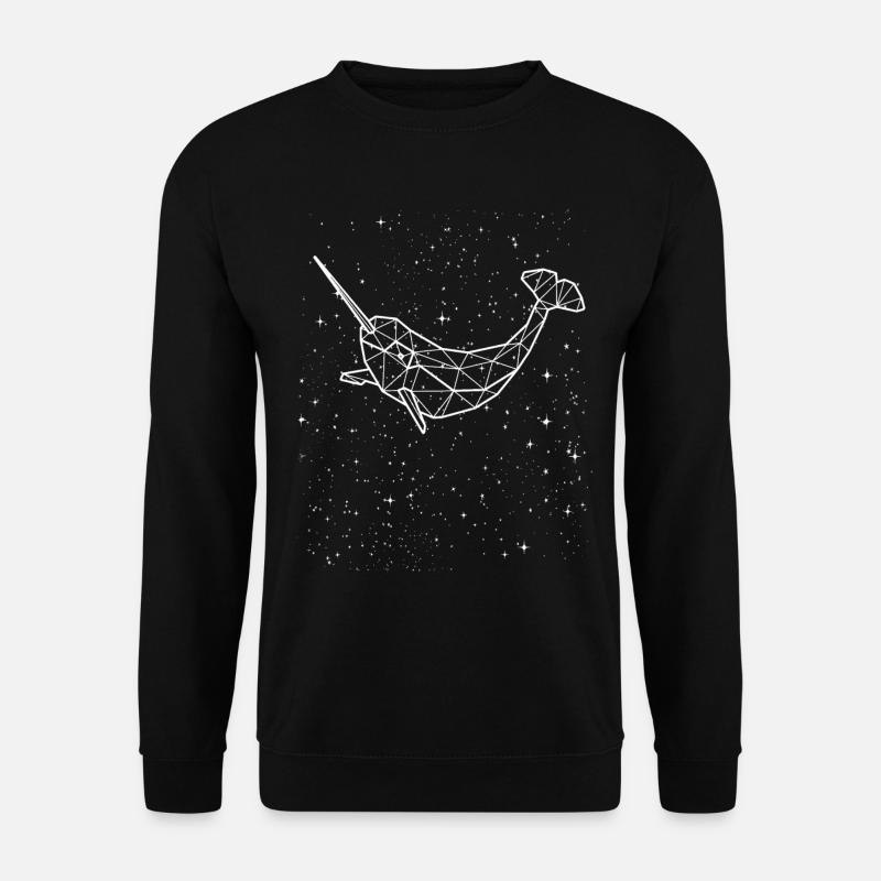 Narwal Sternzeichen - Unisex Pullover - Schwarz