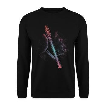 Falcon 9 Rakete - Unisex Pullover - Schwarz - Vorne - Alina (178cm) & Michal (187cm)