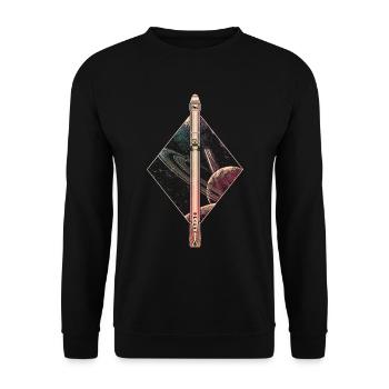 Falcon 9 Rakete - Unisex Pullover - Schwarz - Vorne - Alina (178cm) & Michal (187cm)