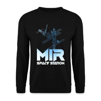 Mir Space Station - Unisex Sweatshirt - black - Front - Alina (178cm) & Michal (187cm)