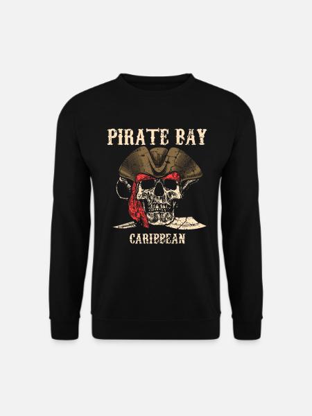 Crâne de pirate Caraïbes - Sweat-shirt Unisexe - noir