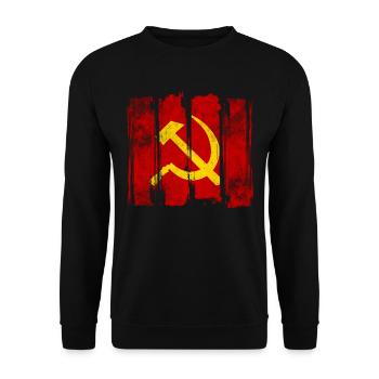 Communism - Hammer and Sickle - Unisex Sweatshirt - black - Front - Alina (178cm) & Michal (187cm)