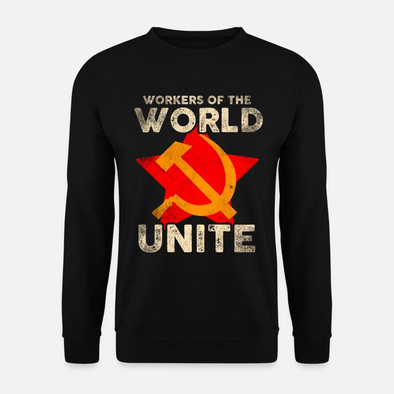 Arbeiter der Welt vereinigt euch - Unisex Pullover - Schwarz
