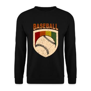 Baseball - Unisex Sweatshirt - black - Front - Alina (178cm) & Michal (187cm)