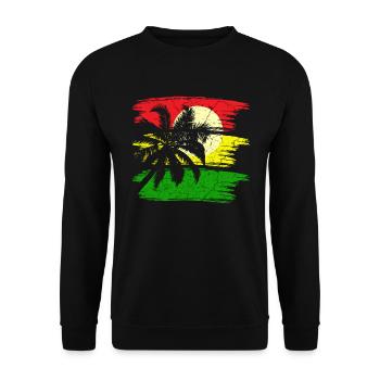 Jamaika Reggae Rastafari - Unisex Pullover - Schwarz - Vorne - Alina (178cm) & Michal (187cm)