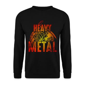 Métal lourd - Sweat-shirt Unisexe - noir - Devant - Alina (178cm) & Michal (187cm)