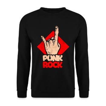 Punk rock - Unisex Sweatshirt - black - Front - Alina (178cm) & Michal (187cm)