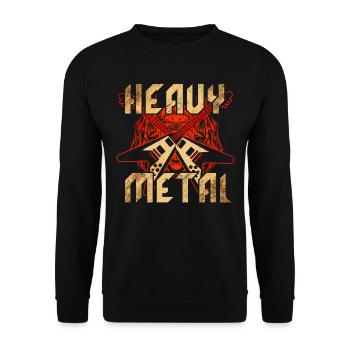 Métal lourd - Sweat-shirt Unisexe - noir - Devant - Alina (178cm) & Michal (187cm)