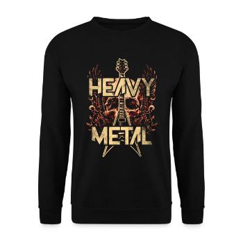 Métal lourd - Sweat-shirt Unisexe - noir - Devant - Alina (178cm) & Michal (187cm)
