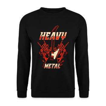 Heavy Metal Musique - Sweat-shirt Unisexe - noir - Devant - Alina (178cm) & Michal (187cm)