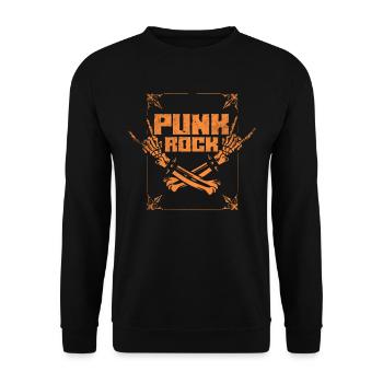 Punk rock - Unisex Sweatshirt - black - Front - Alina (178cm) & Michal (187cm)