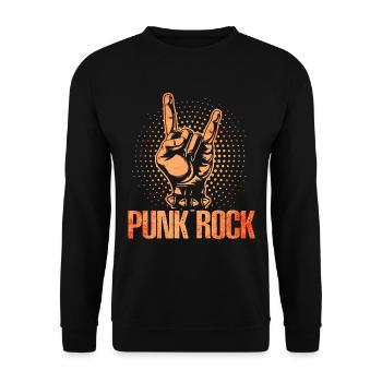 Punk rock - Unisex Sweatshirt - black - Front - Alina (178cm) & Michal (187cm)