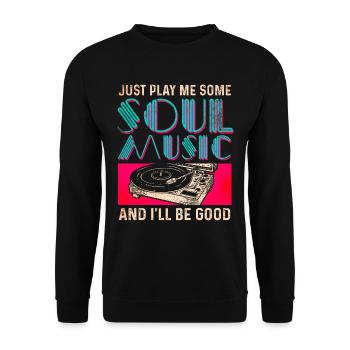 Soul Musik - Unisex Pullover - Schwarz - Vorne - Alina (178cm) & Michal (187cm)