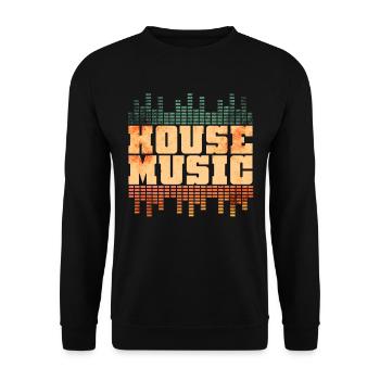 House Music - Unisex Sweatshirt - black - Front - Alina (178cm) & Michal (187cm)
