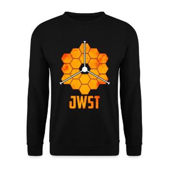 James Webb Weltraum Teleskop - Unisex Pullover - Schwarz - Vorne - Alina (178cm) & Michal (187cm)
