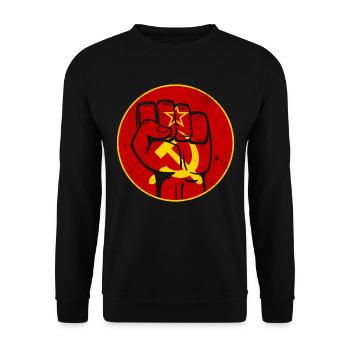 Faust Sowjetunion Kommunismus - Unisex Pullover - Schwarz - Vorne - Alina (178cm) & Michal (187cm)