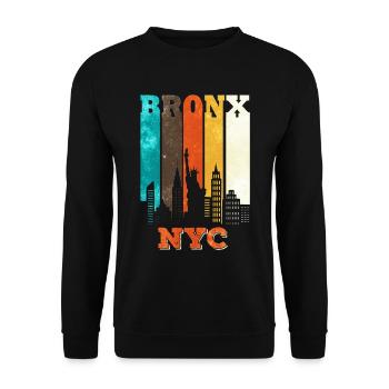 Le Bronx - New York - Sweat-shirt Unisexe - noir - Devant - Alina (178cm) & Michal (187cm)
