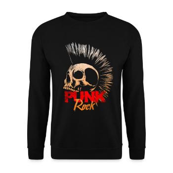 Punk rock - Unisex Sweatshirt - black - Front - Alina (178cm) & Michal (187cm)