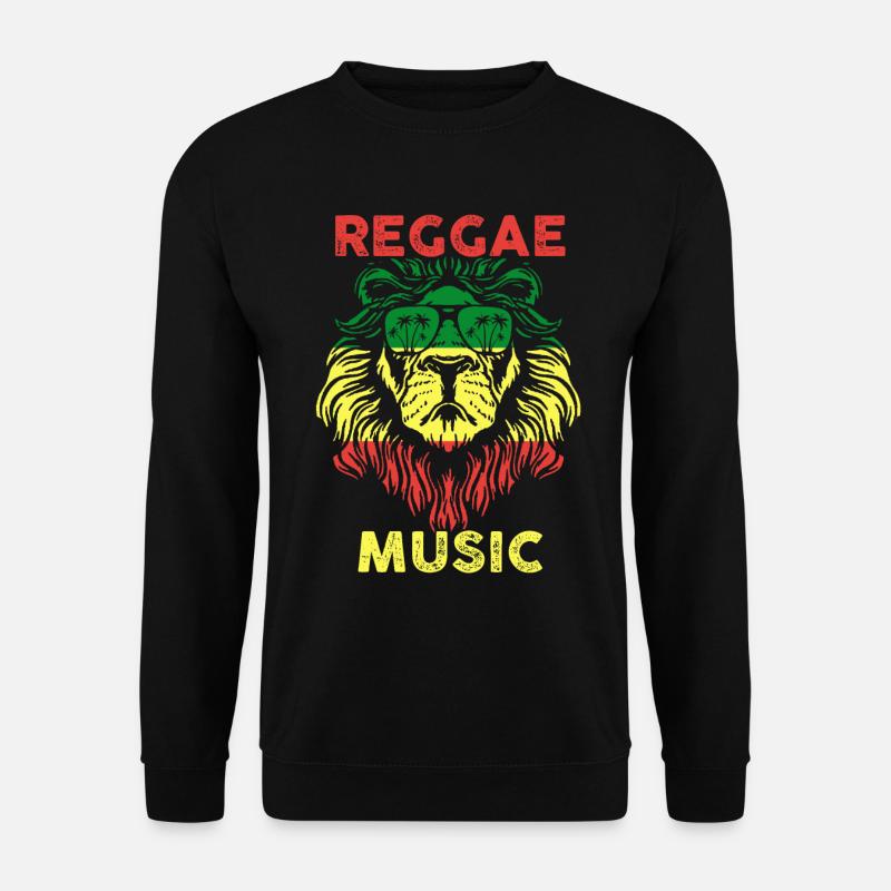 Reggae Musik Löwe - Unisex Pullover - Schwarz
