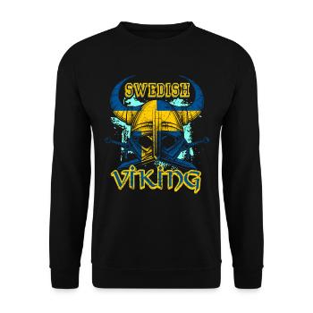 Swedish Viking - Unisex Sweatshirt - black - Front - Alina (178cm) & Michal (187cm)