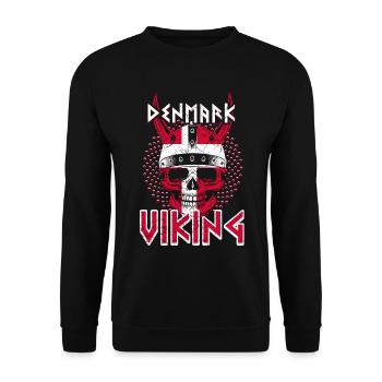 Danish Viking - Unisex Sweatshirt - black - Front - Alina (178cm) & Michal (187cm)
