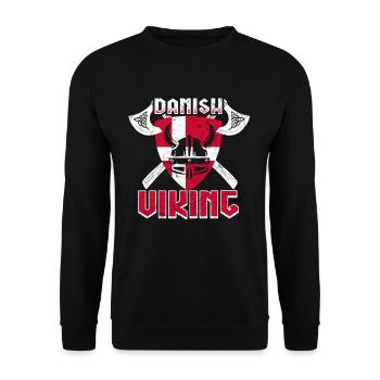 Danish Viking - Unisex Sweatshirt - black - Front - Alina (178cm) & Michal (187cm)