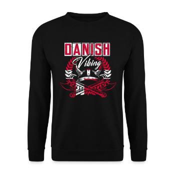 Danish Viking - Unisex Sweatshirt - black - Front - Alina (178cm) & Michal (187cm)