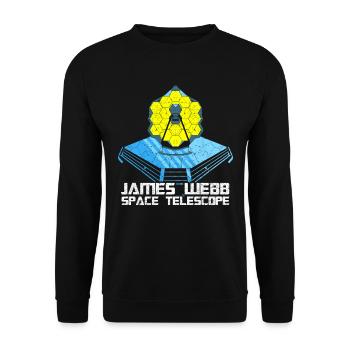 James Webb Weltraumteleskop (JWST) - Unisex Pullover - Schwarz - Vorne - Alina (178cm) & Michal (187cm)