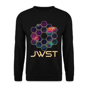 James Webb Weltraum Teleskop - Unisex Pullover - Schwarz - Vorne - Alina (178cm) & Michal (187cm)