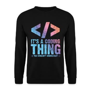 Programmer - Unisex Sweatshirt - black - Front - Alina (178cm) & Michal (187cm)