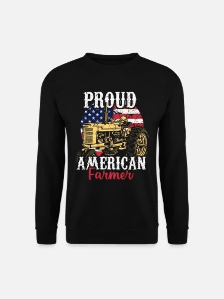Proud American Farmer - Unisex Sweatshirt - black