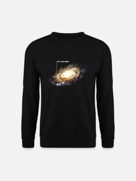 Du bist hier in der Galaxie - Unisex Pullover - Schwarz
