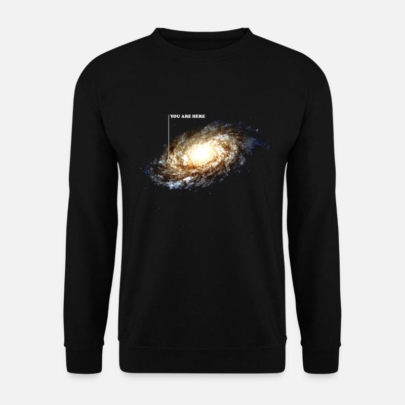 Du bist hier in der Galaxie - Unisex Pullover - Schwarz