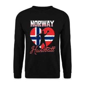 Norvège Handball - Sweat-shirt Unisexe - noir - Devant - Alina (178cm) & Michal (187cm)