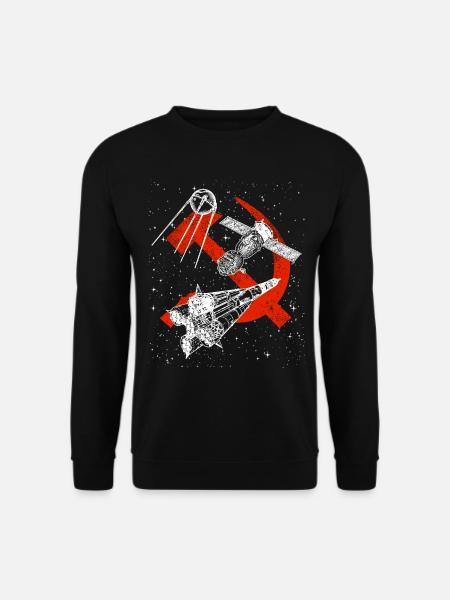 Sojus Sputnik Rakete Sowjetunion Raumfahrt - Unisex Pullover - Schwarz