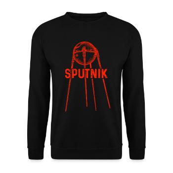 Sputnik Satellite - Unisex Sweatshirt - black - Front - Alina (178cm) & Michal (187cm)