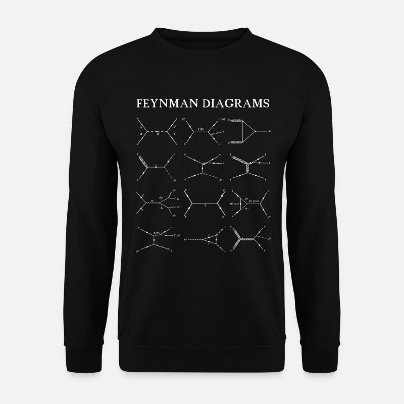 Feynman Diagramme Quantenmechanik Physik - Unisex Pullover - Schwarz