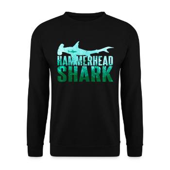Hammerhead Shark Shark Shark - Unisex Sweatshirt - black - Front - Alina (178cm) & Michal (187cm)