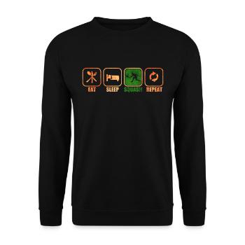 Squash - Unisex Pullover - Schwarz - Vorne - Alina (178cm) & Michal (187cm)