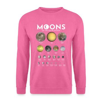 Lunes du système solaire - Sweat-shirt Unisexe - rose - Devant