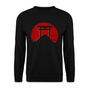 Japan - Unisex Pullover - Schwarz - Vorne - Alina (178cm) & Michal (187cm)